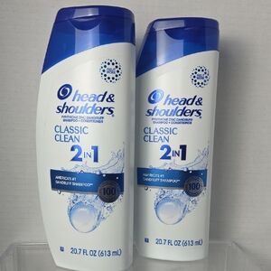 2 Head Shoulder Classic Clean 2-in-1 Shampoo and Conditioner - Blue and White